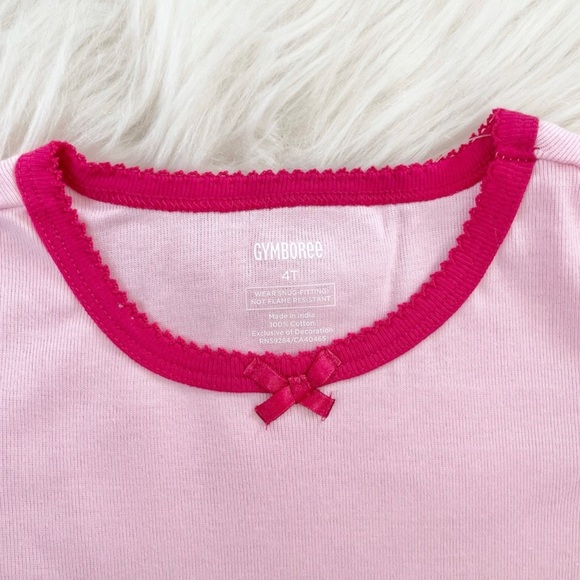 Gymboree Girls 2 Pajama Set Black/Pink Polka Dot Panda/Dog & Flowers NWT Size 4 - Picture 11 of 15